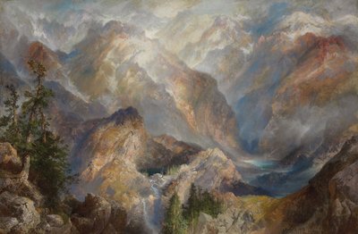 Ochtend in de Sierras, Nevada door Thomas Moran