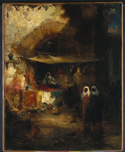 Marokkaanse Bazaar door Thomas Moran