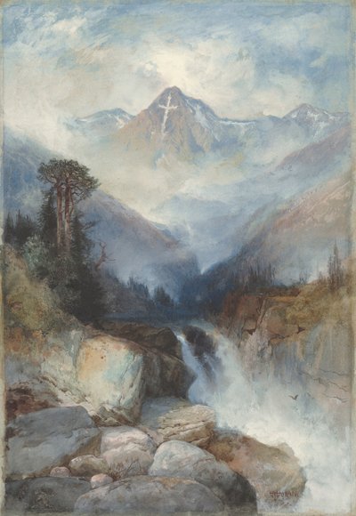 Berg van het Heilige Kruis, 1890 door Thomas Moran