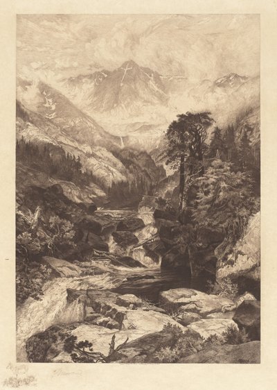 Berg van het Heilige Kruis, Colorado door Thomas Moran