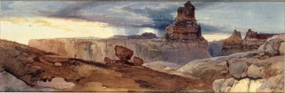 Shin-Au-Av-Tu-Weap (God Land), Cañon van de Colorado. Utah Ter. door Thomas Moran