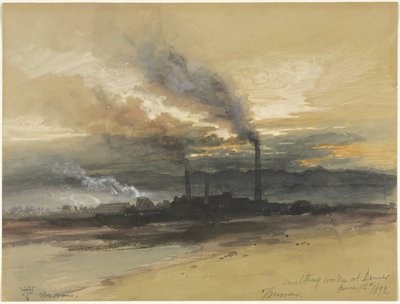 Smelterij in Denver door Thomas Moran