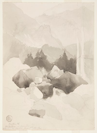 Studie van Ruxton, Colorado door Thomas Moran