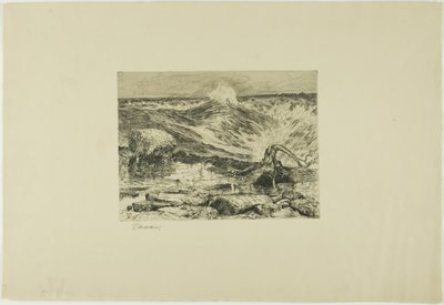 De stroomversnellingen boven Niagara door Thomas Moran