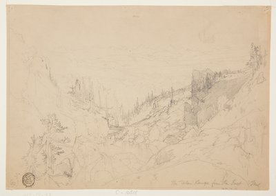 Het Teton-gebergte vanuit het oosten door Thomas Moran
