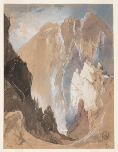 Toltec Gorge en Eva Cliff vanuit het westen, Colorado door Thomas Moran