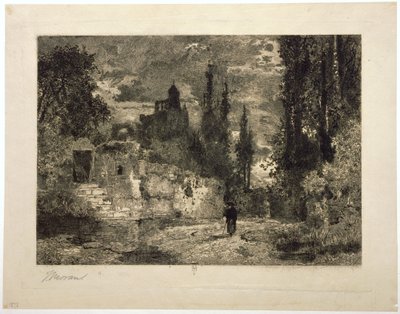 Schemering door Thomas Moran