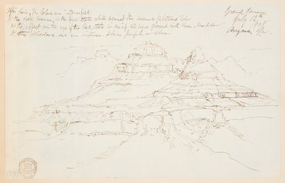 Twee Kliffen in de Grand Canyon, Arizona door Thomas Moran