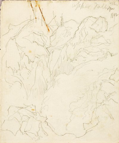 Upper Falls, Yellowstone door Thomas Moran