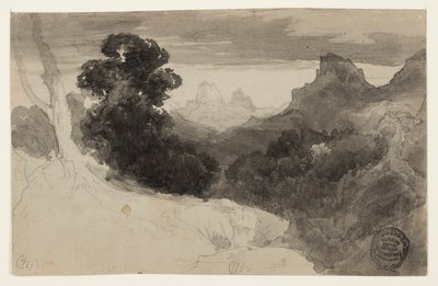 Uitzicht op de Tetons, Wyoming door Thomas Moran