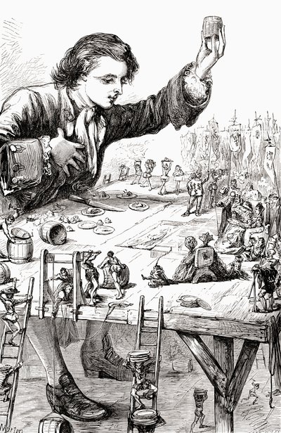 Zijn keizerlijke majesteit wenste dat hijzelf en zijn koninklijke gemalin het geluk hadden om met mij te dineren, illustratie uit 