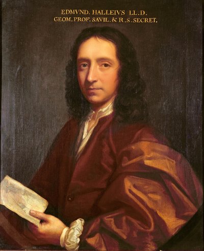 Portret van Edmond Halley, c.1687 door Thomas Murray