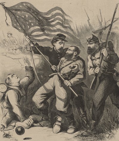 Een dappere vaandeldrager door Thomas Nast