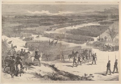Grote Parade van het Leger van de Potomac - Getekend door Mr. Thomas Nast van Harpe door Thomas Nast