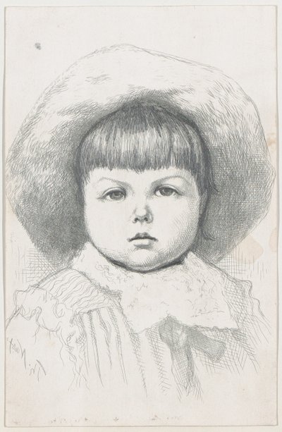 Portret van een kind Cyril Nast door Thomas Nast