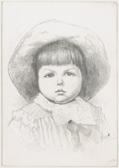 Portret van een kind Cyril Nast door Thomas Nast