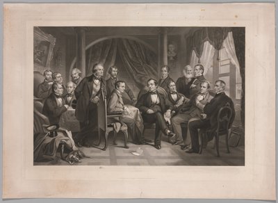 Washington Irving en zijn Literaire Vrienden in Sunnyside, 1864 door Thomas Oldham Barlow