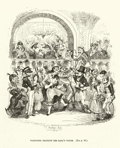 Illustratie voor Valentine Vox (gravure) door Thomas Onwhyn