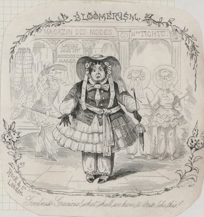 Victoriaanse damesmode: bloomers door Thomas Onwhyn