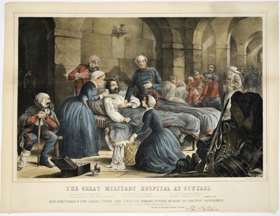 Het grote militaire ziekenhuis in Scutari, gedrukt door Stannard und Dixon, 24 februari 1855 door Thomas Packer
