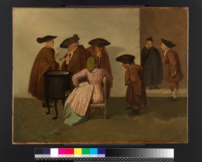 Interieur van een Italiaans Koffiehuis, ca. 1747-55 door Thomas Patch