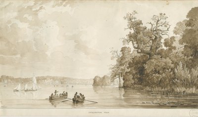 Chillington Park - Vijver door Thomas Peploe Wood