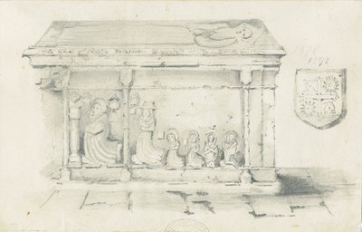 Eccleshall Kerk - Graf van Bisschop Bentham door Thomas Peploe Wood
