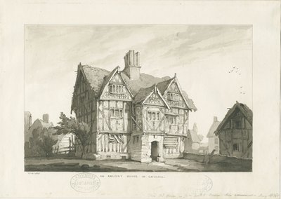 Gnosall Dorp - Oud Huis door Thomas Peploe Wood