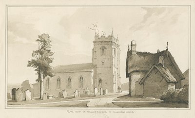 Milwich Kerk en Pastorie door Thomas Peploe Wood