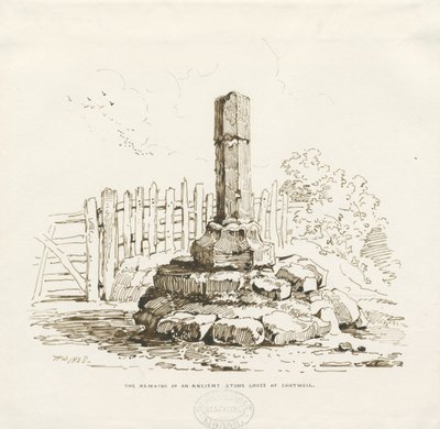 Moreton - Restanten van de Stenen Kruis bij Chatwell door Thomas Peploe Wood
