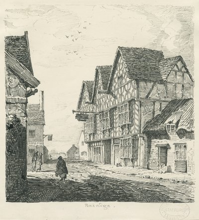 Penkridge Stad - Oud Huis door Thomas Peploe Wood