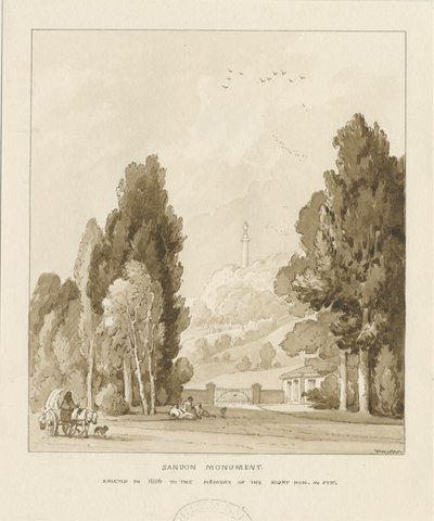 Sandon - Monument voor William Pitt door Thomas Peploe Wood