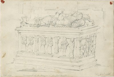Seighford Church - Graf van William en Mercy Bowyer door Thomas Peploe Wood