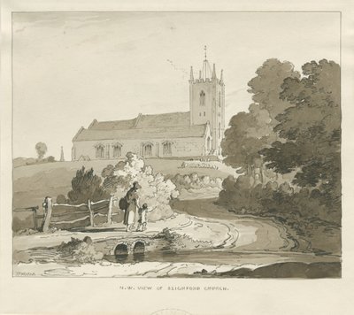 Seighford Kerk door Thomas Peploe Wood