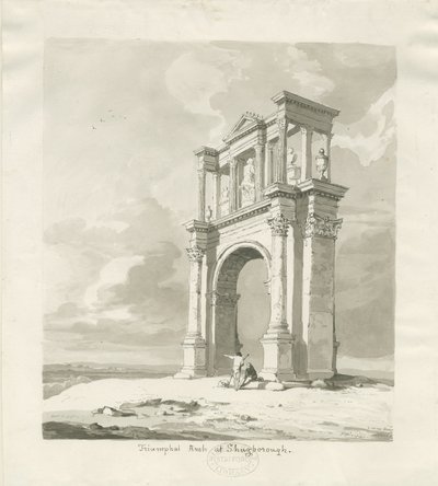 Shugborough - Triomfboog door Thomas Peploe Wood