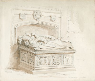 Stowe Church - Grafzerk van Sir Walter Devereux door Thomas Peploe Wood