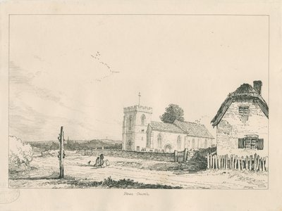 Stowe Kerk: pen en inkt tekening door Thomas Peploe Wood