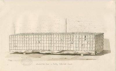 Tettenhall - Oude Eiken Kist: sepia en pen tekening door Thomas Peploe Wood