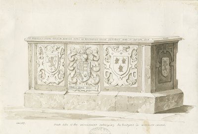 Graf in Biddulph Kerk - William Bowyer door Thomas Peploe Wood