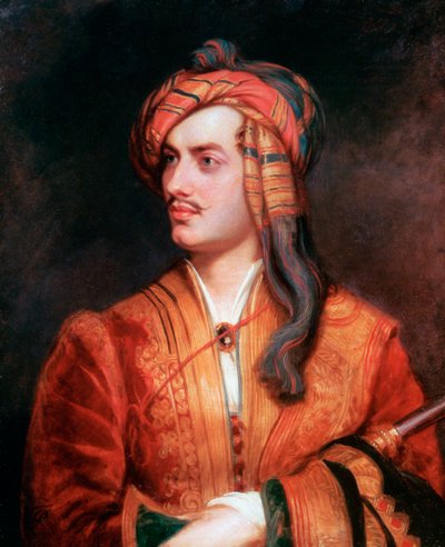 Byron van Rochdale in Albanese kleding, 1813 door Thomas Phillips