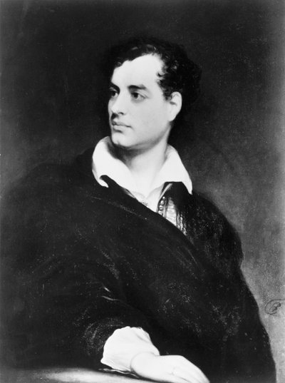 Lord Byron, Engelse Romantische dichter, 1814 door Thomas Phillips