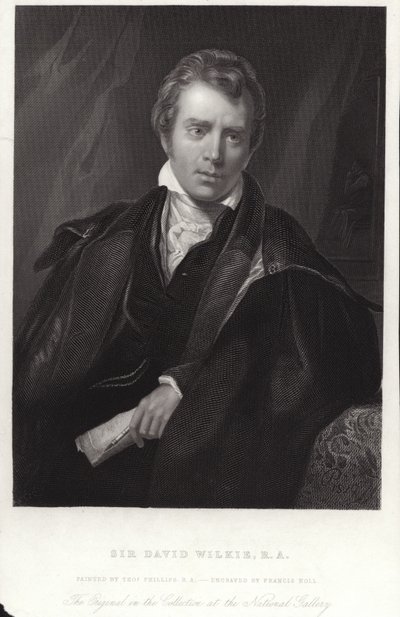 Sir David Wilkie, Schotse schilder. Gravure door Francis Holl door Thomas Phillips