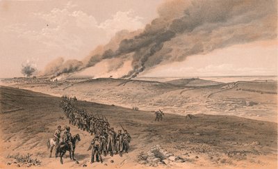 Redan en geavanceerde loopgraven van de Britse rechteraanval door Thomas Picken