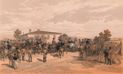 De begrafenisstoet van Lord Raglan vertrekt vanuit het hoofdkwartier door Thomas Picken