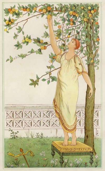 Danaë tussen de sinaasappelbomen door Thomas Ralph Spence