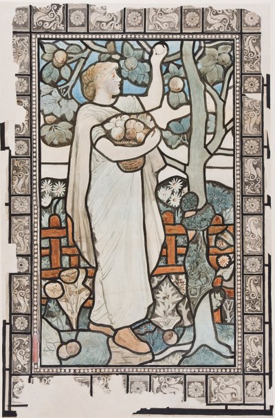 Eva, Cartoon voor een Glas-in-loodraam door Thomas Ralph Spence