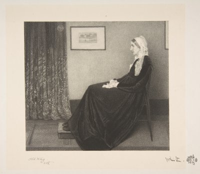 Arrangement in grijs en zwart: Portret van de moeder van de kunstenaar door Thomas Robert Way