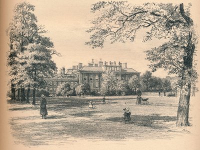 Zuidkant van Kensington Palace door Thomas Robert Way