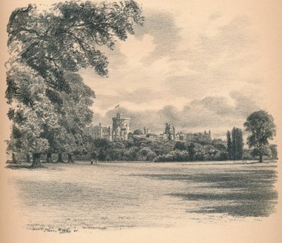 Windsor Castle vanuit het Home Park door Thomas Robert Way