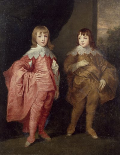 George Villiers, Hertog van Buckingham en Zijn Broer, Lord Francis Villiers, 1636, naar Van Dyck door Thomas Robson